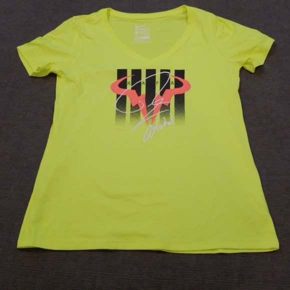 Nike Tops Nike Dri Fit Rafael Nadal Neon T Shirt Poshmark